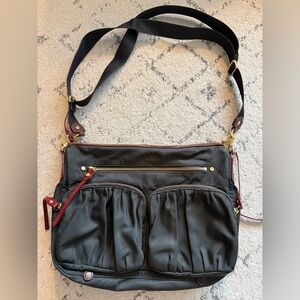 MZ Wallace Paige Nylon Crossbody bag with gold hardware